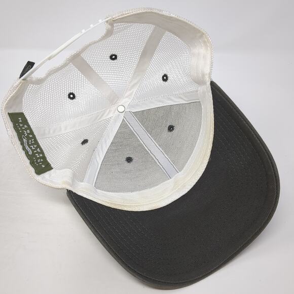Fishing With Feathers Snapback Trucker Hat Gray One Size Adjustable Embroidered - Picture 7 of 9